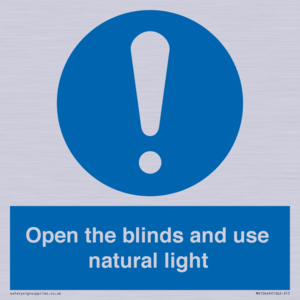 Open the blinds and use natural light